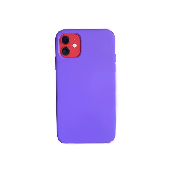 iPhone 11 ile Uyumlu Cappy Silikon Kılıf Mor - Resim 3
