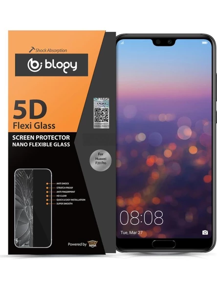 Blogy P20 Pro ile Uyumlu Flexi 5D Ekran Koruyucu ürün görseli 1