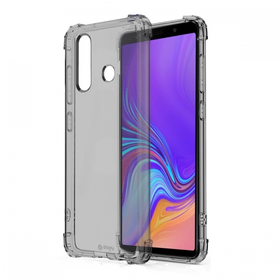Blogy Galaxy A9 2018 ile Uyumlu Crystal Fit Kılıf Smoke Black ürün görseli 1