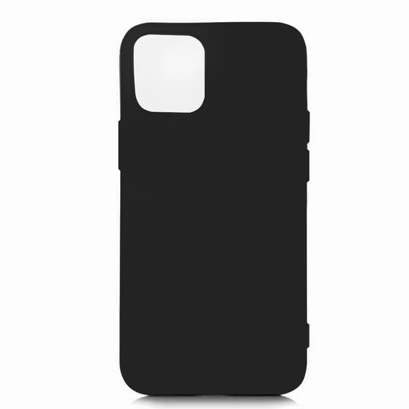 iPhone 12 Mini (5.4") ile Uyumlu Cappy Silikon Kılıf Siyah ürün görseli 1