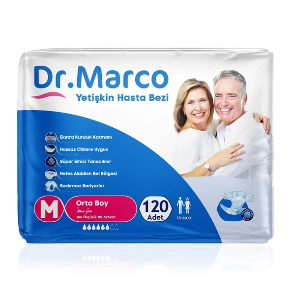 Dr. Marco Belbantlı Hasta Bezi M-Medium Beden 120 Adet ürün görseli 1