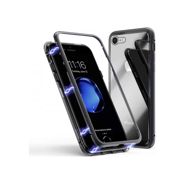 Blogy iPhone 8/7 ile Uyumlu Magnetic Case Kılıf ürün görseli 1