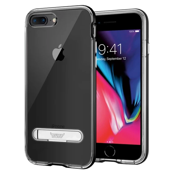 Buff iPhone 8 Plus / 7 Plus ile Uyumlu Air Bumper Kılıf Black ürün görseli 1