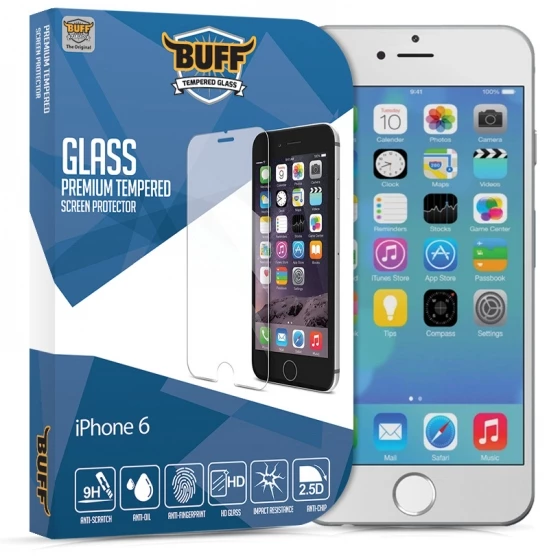 Buff iPhone 6 / 6s ile Uyumlu Glass Ekran Koruyucu ürün görseli 1