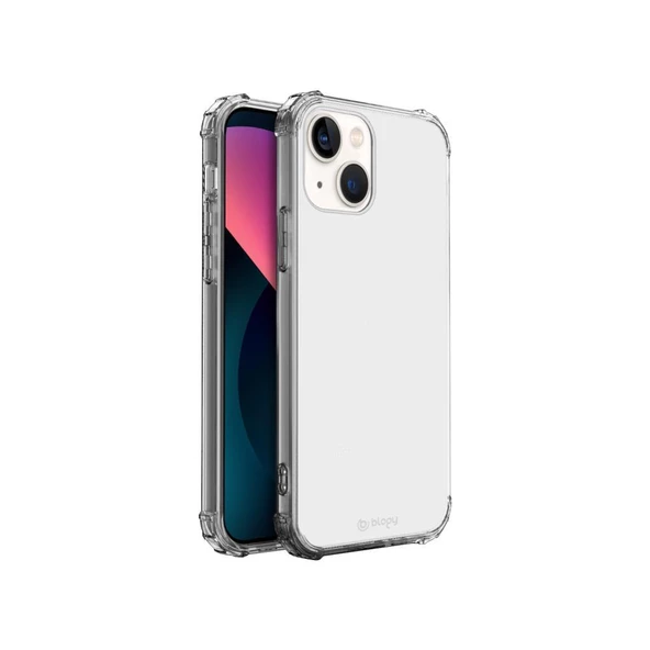 Blogy iPhone 13 Mini ile Uyumlu Crystal Fit Kılıf Crystal Clear ürün görseli 1