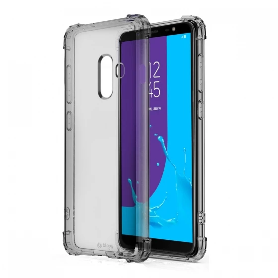 Blogy Galaxy J8 ile Uyumlu Crystal Fit Kılıf Smoke Black ürün görseli 1