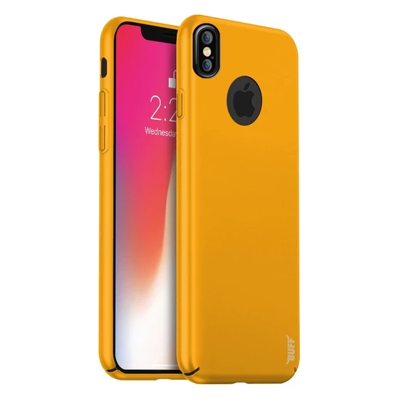 Buff iPhone X ile Uyumlu Slim Fit Kılıf Yellow ürün görseli 1