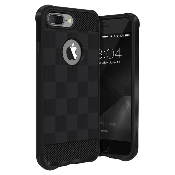 Buff iPhone 7 Plus ile Uyumlu Black Armor Kılıf ürün görseli 1