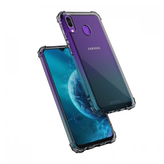 Blogy Galaxy M20 ile Uyumlu Crystal Fit Kılıf Smoke Black ürün görseli 1
