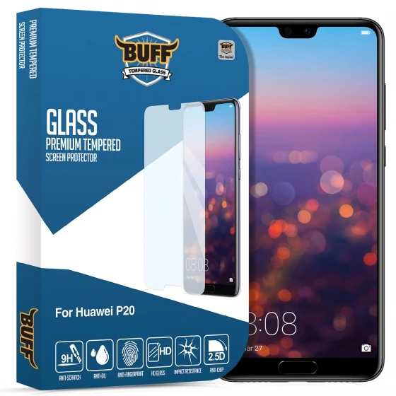 Buﬀ P20 ile Uyumlu Glass Ekran Koruyucu ürün görseli 1
