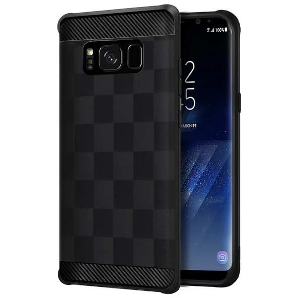 Buff Galaxy S8 Plus ile Uyumlu Black Armor Kılıf ürün görseli 1