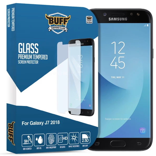 Buff Glass Galaxy J7 2018 ile Uyumlu Ekran Koruyucu Cam ürün görseli 1
