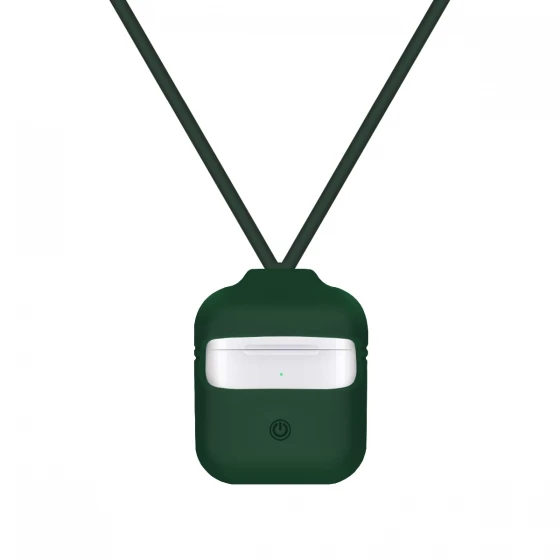 Blogy AirPods ile Uyumlu Silikon Kılıf Forest Green ürün görseli 1