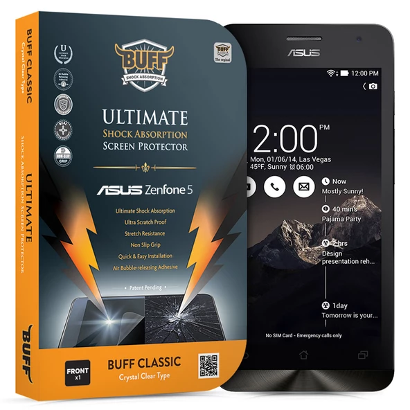 Buff  Zenfone 5 ile Uyumlu Darbe Emici Film ürün görseli 1
