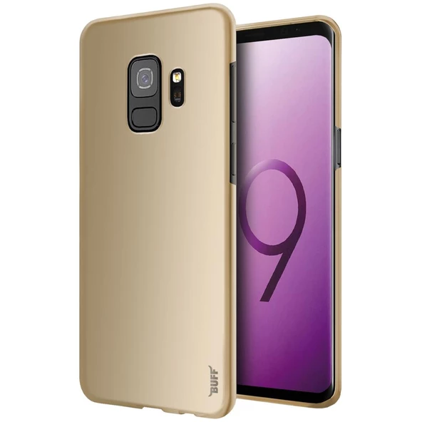 Buff Galaxy S9 Plus ile Uyumlu Slim Fit Kılıf Gold ürün görseli 1