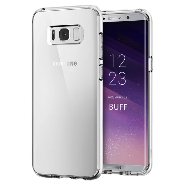 Buff Galaxy S8 Plus ile Uyumlu Air Hybrid Kılıf Smoke Black ürün görseli 1