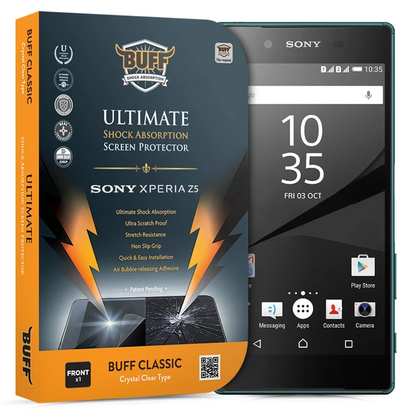 Buff Xperia Z5 ile Uyumlu Darbe Emici Ekran Koruyucu Film ürün görseli 1
