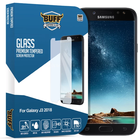 Buff Glass Galaxy J3 2018 ile Uyumlu Ekran Koruyucu Cam ürün görseli 1