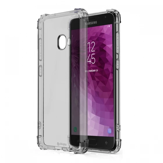 Blogy Galaxy J4 ile Uyumlu Crystal Fit Kılıf Smoke Black ürün görseli 1