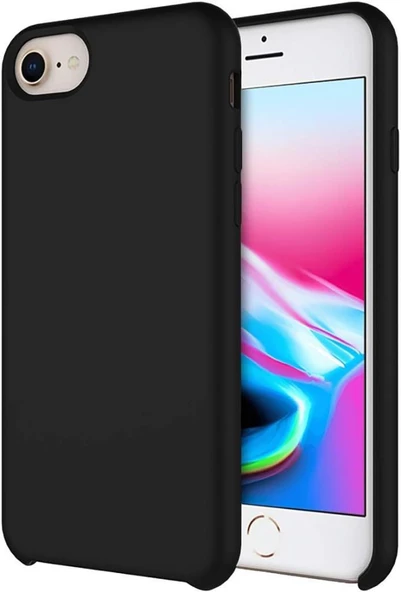 Buff iPhone 8/7 ile Uyumlu Rubber Fit Kılıf Black ürün görseli 1