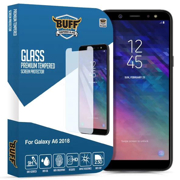 Buff Glass Galaxy A6 2018 ile Uyumlu Ekran Koruyucu Cam ürün görseli 1