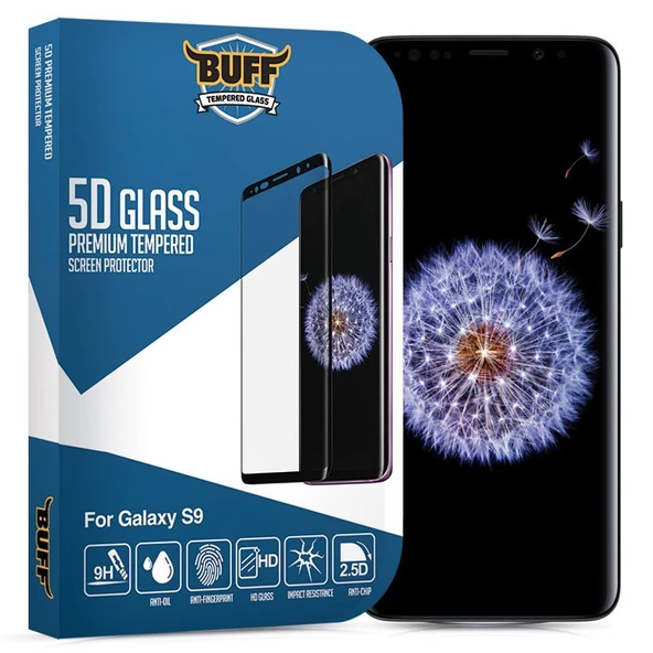 Buff Galaxy S9 5D ile Uyumlu Glass Ekran Koruyucu ürün görseli 1