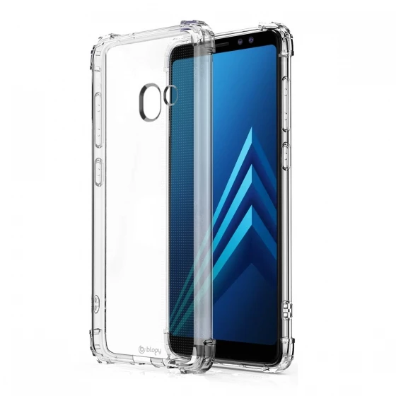 Blogy Galaxy A8 Plus ile Uyumlu Crystal Fit Kılıf Crystal Clear ürün görseli 1