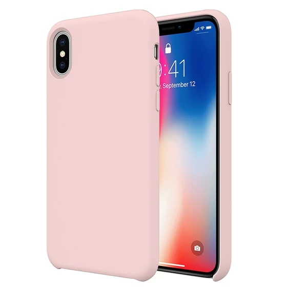 Buff iPhone Xs Max ile Uyumlu Rubber Fit Kılıf Pink Sand ürün görseli 1