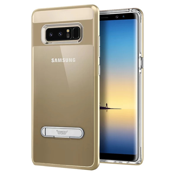 Buff Galaxy Note 8 ile Uyumlu Air Bumper Kılıf Gold ürün görseli 1