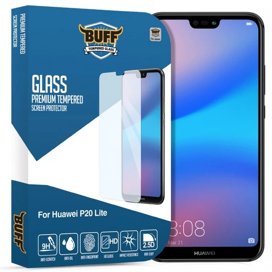 Buﬀ P20 Lite ile Uyumlu Glass Ekran Koruyucu ürün görseli 1