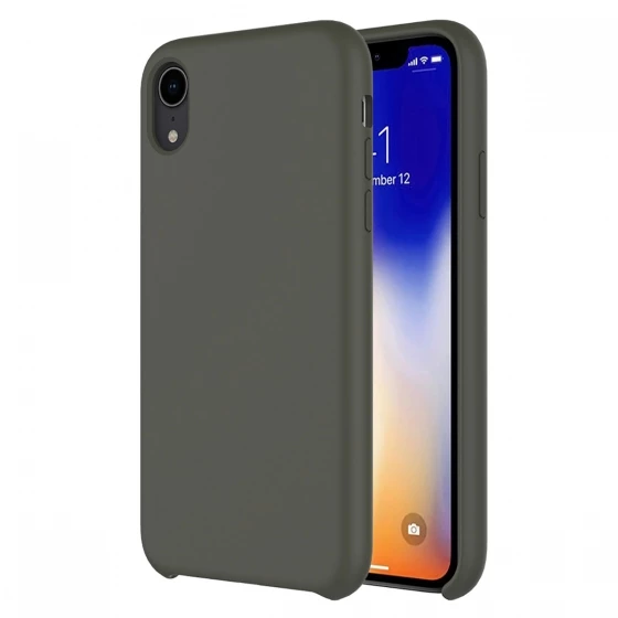 Buff iPhone XR ile Uyumlu Rubber Fit Kılıf Dark Olive ürün görseli 1