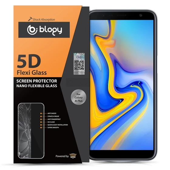 Blogy Galaxy J6 Plus 2018 ile Uyumlu Flexi 5D Ekran Koruyucu ürün görseli 1