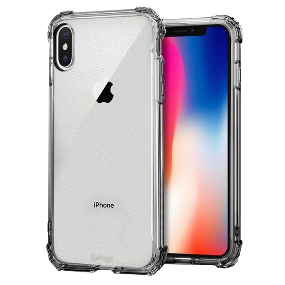 Blogy iPhone Xs Max ile Uyumlu Crystal Fit Kılıf Smoke Black ürün görseli 1