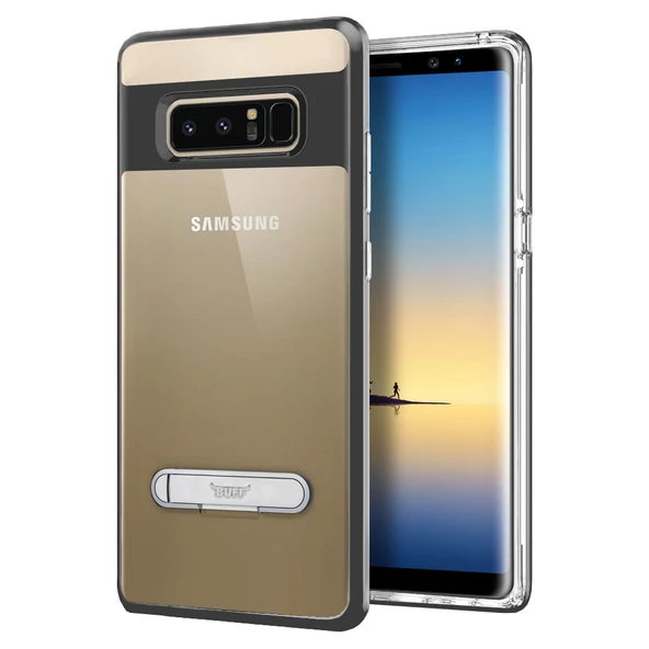 Buff Galaxy Note 8 ile Uyumlu Slim Fit Kılıf Jet Black ürün görseli 1