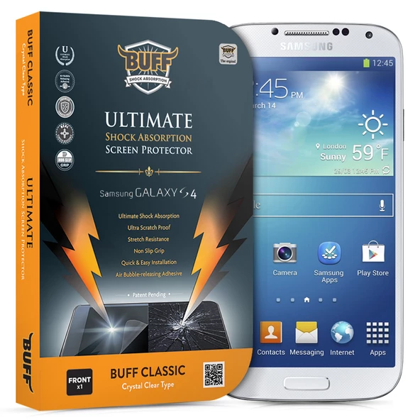 Buff Galaxy S4 ile Uyumlu Darbe Emici Ekran Koruyucu Film ürün görseli 1