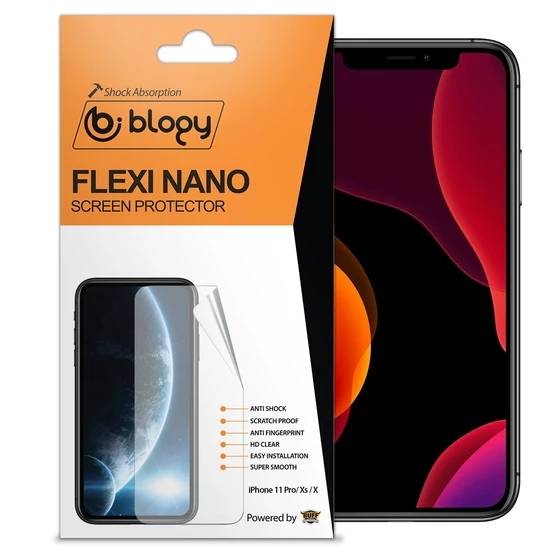 Blogy iPhone 11 Pro/Xs/X ile Uyumlu Flexi Nano Ekran Koruyucu ürün görseli 1