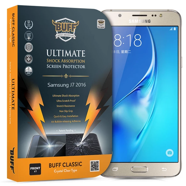 Buff Galaxy J7 2016 ile Uyumlu Darbe Emici Ekran Koruyucu Film ürün görseli 1