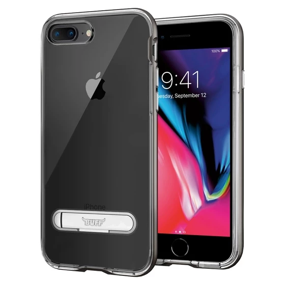 Buff iPhone 8 Plus / 7 Plus ile Uyumlu Air Bumper Kılıf Space Gray ürün görseli 1