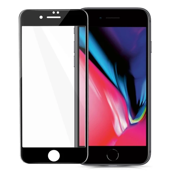 Blogy iPhone 8 / 7 ile Uyumlu Flexi 5D Ekran Koruyucu Black ürün görseli 1