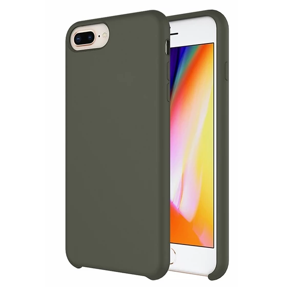 Buff iPhone 8 Plus / 7 Plus ile Uyumlu Rubber Fit Kılıf Dark Olive ürün görseli 1