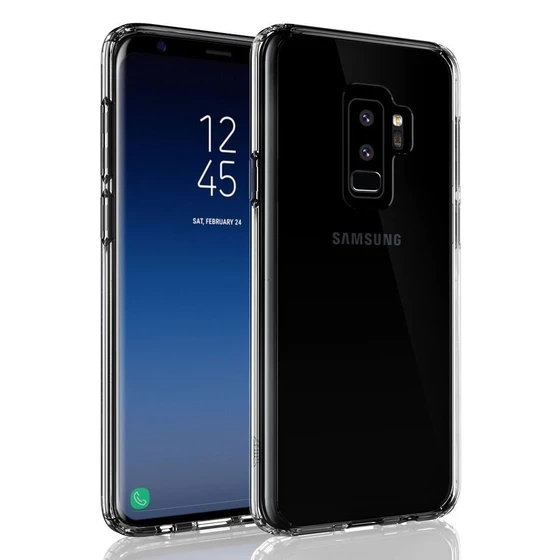 Buff Galaxy S9 Plus ile Uyumlu Air Hybrid Kılıf Smoke Black ürün görseli 1