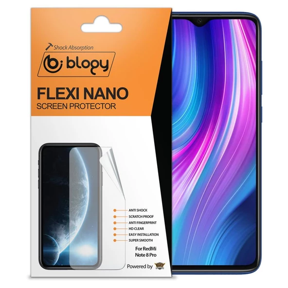 Blogy Mi 8/ Mi 8 Pro ile Uyumlu Flexi Nano Ekran Koruyucu ürün görseli 1