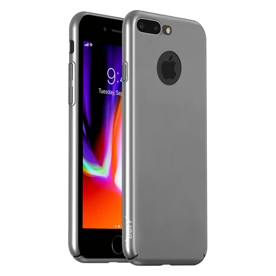 Buff iPhone 8 Plus ile Uyumlu Slim Fit Kılıf Silver ürün görseli 1