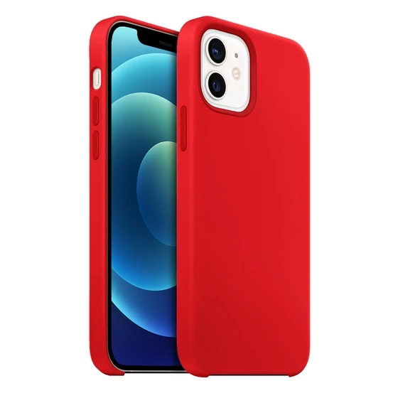 Buff iPhone 12 Mini ile Uyumlu Rubber Fit Kılıf Red ürün görseli 1