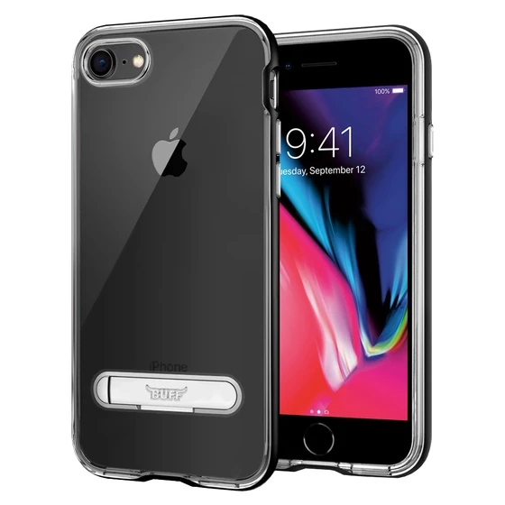 Buff iPhone 8/7 ile Uyumlu Air Bumper Kılıf Black ürün görseli 1