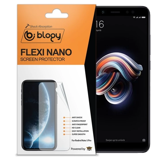 Blogy Redmi Note 5 Pro ile Uyumlu Flexi Nano Ekran Koruyucu ürün görseli 1