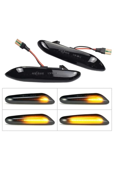 Bmw E60 E61 E90 E91 E92 E93 E 46 Kayar Ledli Çamurluk Sinyali Sag Sol Takım - Resim 3