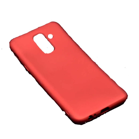 Zore Galaxy A6 Plus 2018 ile Uyumlu Premier Silikon Kılıf Kırmızı ürün görseli 1