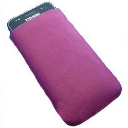 Galaxy S i9000 ile Uyumlu Çekmeli Deri Kılıf Pembe ürün görseli 1