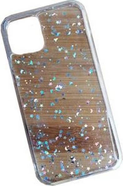 iPhone 11 Pro Max ile Uyumlu Simli Ay Silikon Kılıf ürün görseli 1